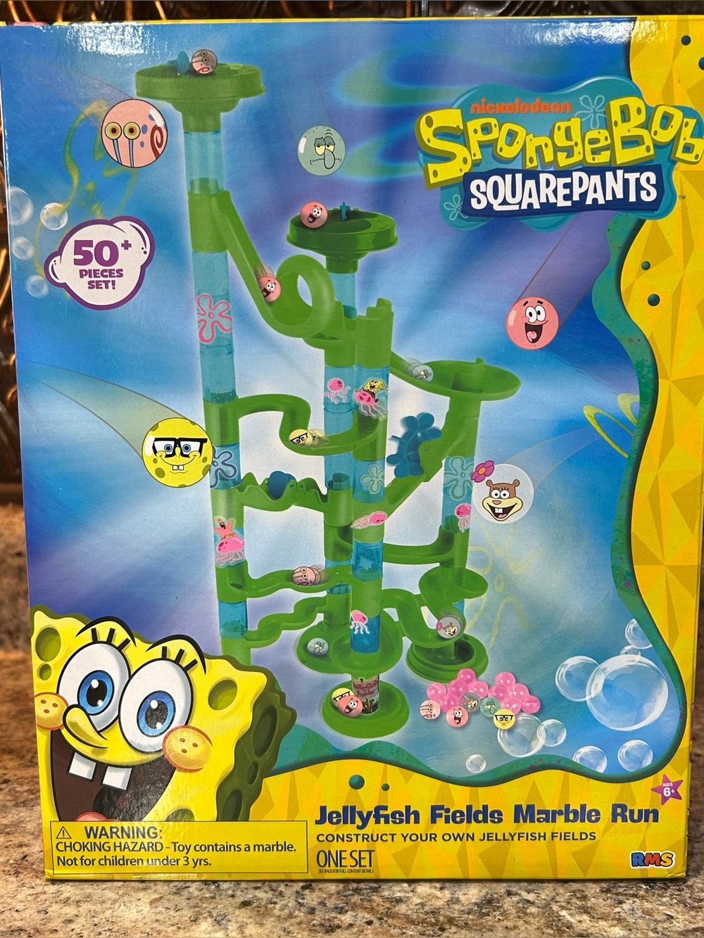 SpongeBob SquarePants Jellyfish Fields Marble Run Toy 50+ Pcs RMS Nickelodeon
